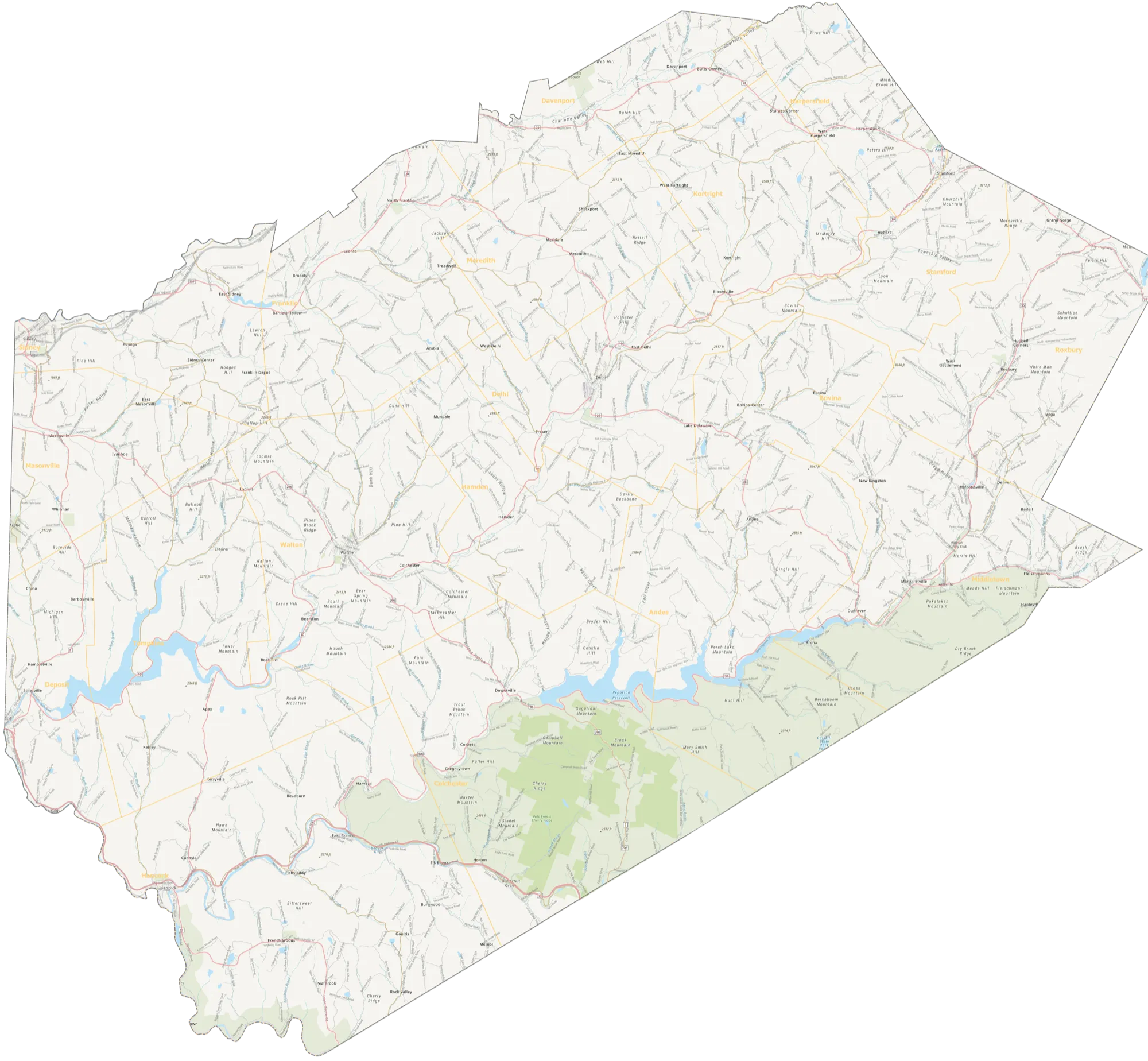 Delaware Bounty map